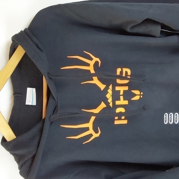 Columbia PHG- Mens Performance Hunting Gear Black/Blaze Orange Hoodie Sz. Medium - Picture 3 of 6